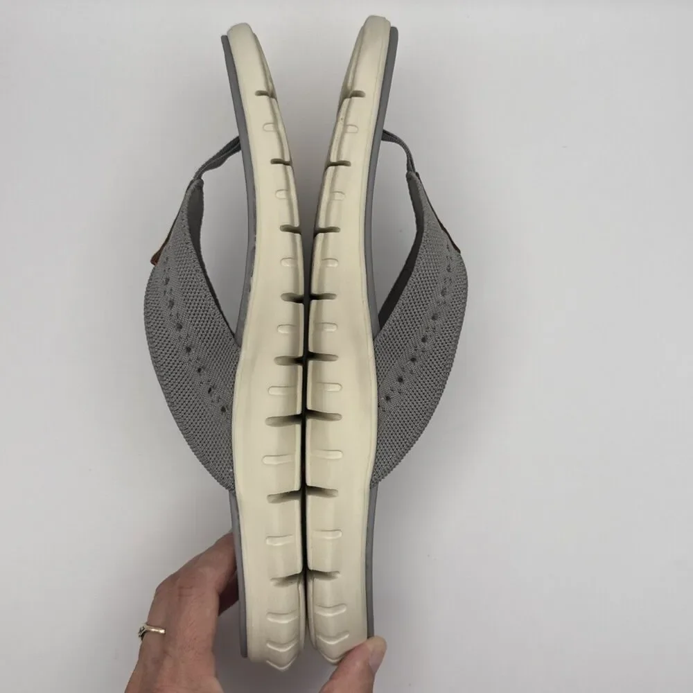 Cole Haan Zerogrand Sandals Shoes Mens 11 Gray Thong Flip Flops Comfort C29378